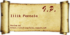 Illik Pentele névjegykártya